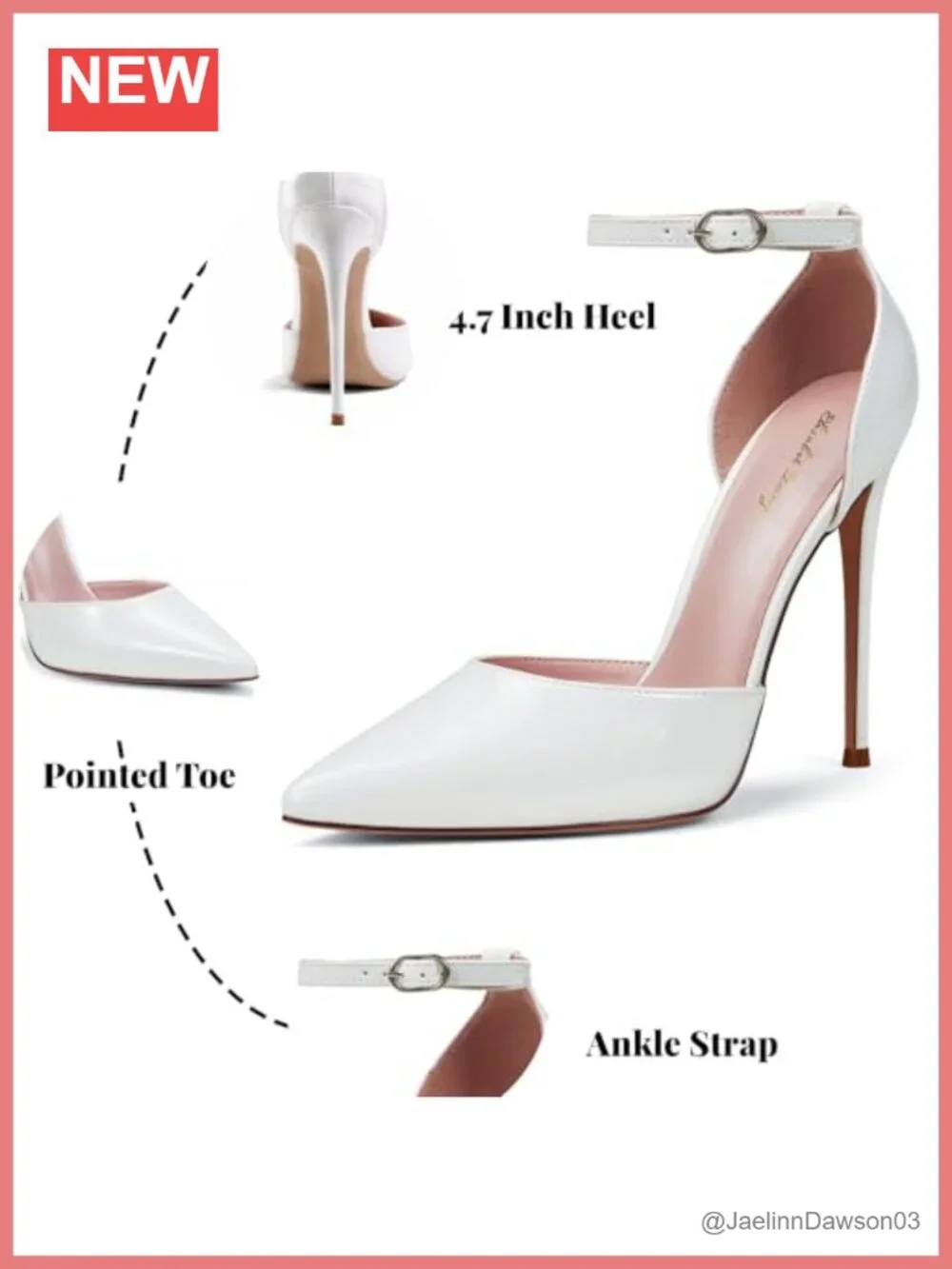 Elisabet Tang Women's D'Orsay Ankle Strap Stiletto Pumps Heels 4.72